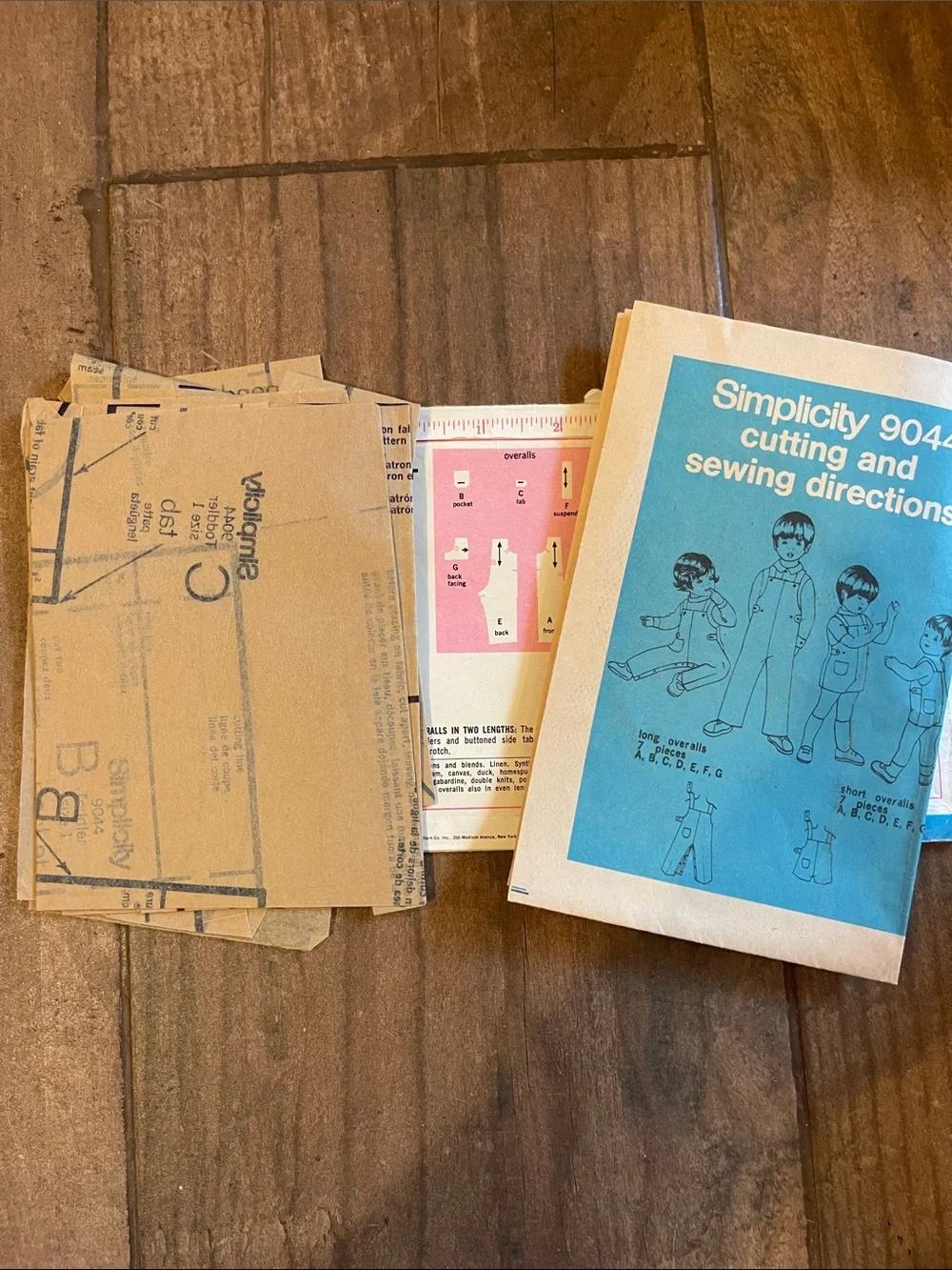 1970s Simplicity Toddler Overalls Sewing Pattern - Size 1